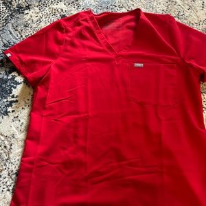 FIGS winning red Catarina scrub top